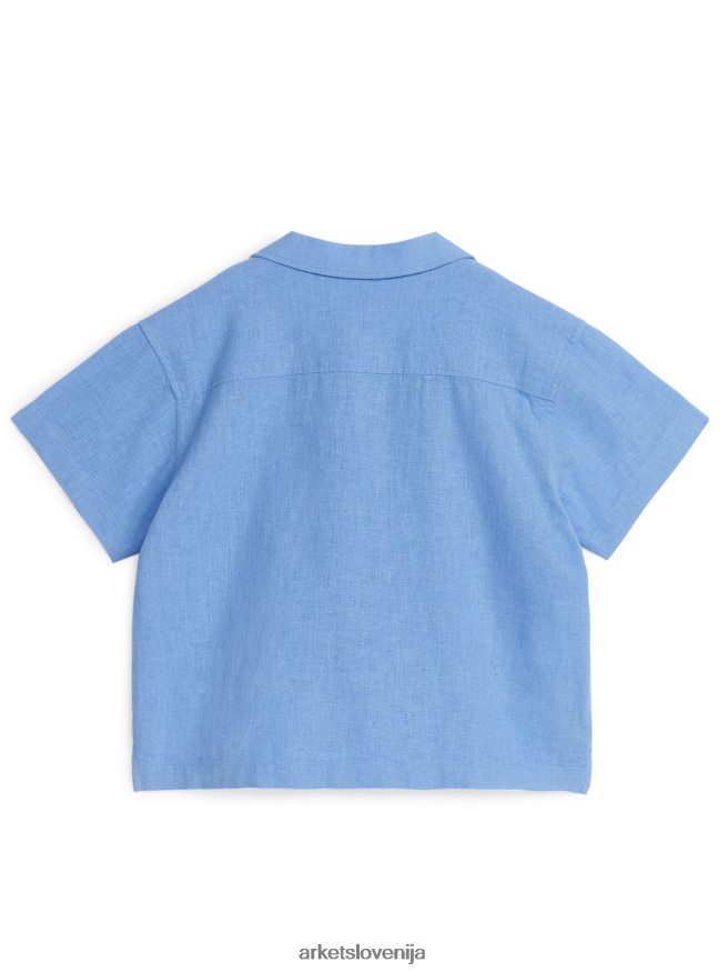 oblačila sl ARKET otroci majica s kratkimi rokavi modra 6X02XV1469
