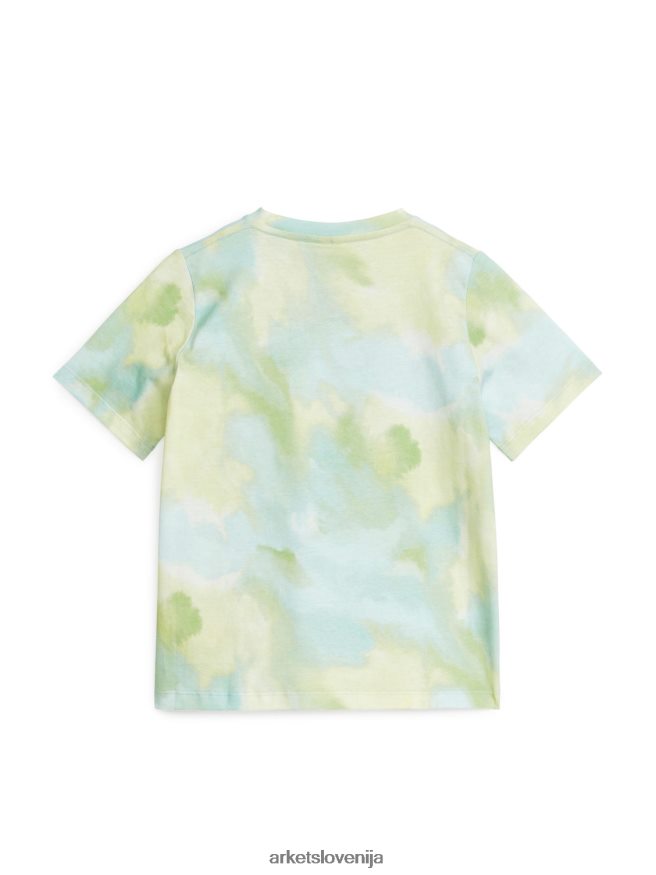 oblačila sl ARKET otroci majica s tiskom turkizna/tie-dye 6X02XV1454