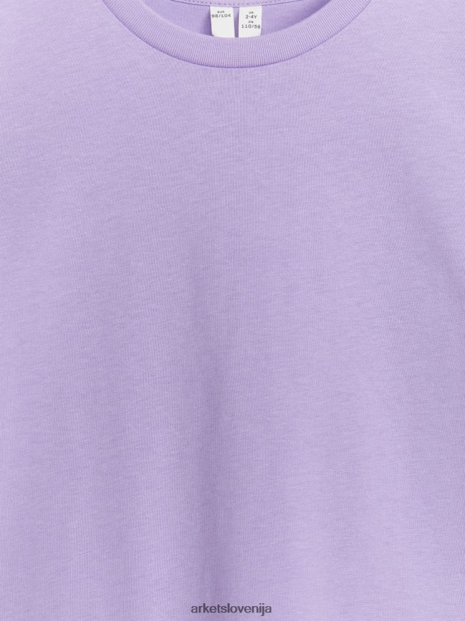 oblačila sl ARKET otroci majica z okroglim izrezom lila 6X02XV1435