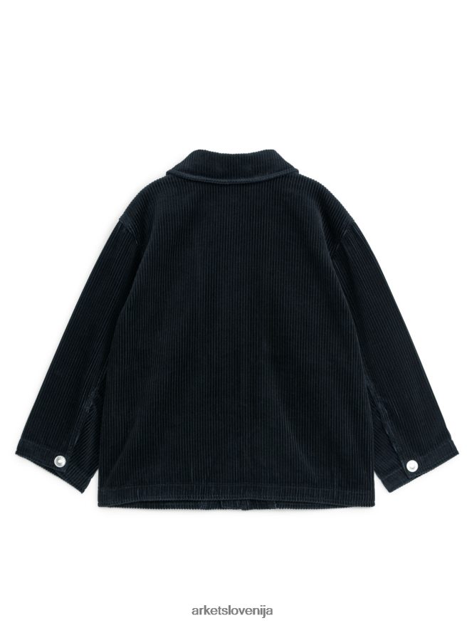 oblačila sl ARKET otroci majica z zadrgo iz samleta Črna 6X02XV1515