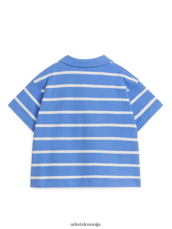 oblačila sl ARKET otroci polo majica s kratkimi rokavi modra/bela 6X02XV1436