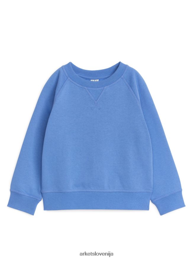 oblačila sl ARKET otroci pulover iz francoskega frotirja modro nebo 6X02XV1496
