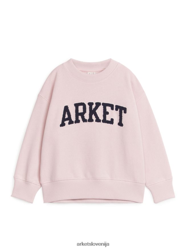 oblačila sl ARKET otroci univerzitetni pulover bledo roza 6X02XV1521