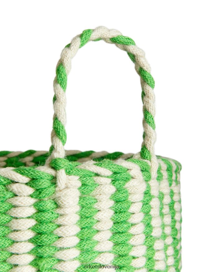 pripomočki za dom sl ARKET uniseks košara za shranjevanje 41 cm zelena/umazano bela 6X02XV1353