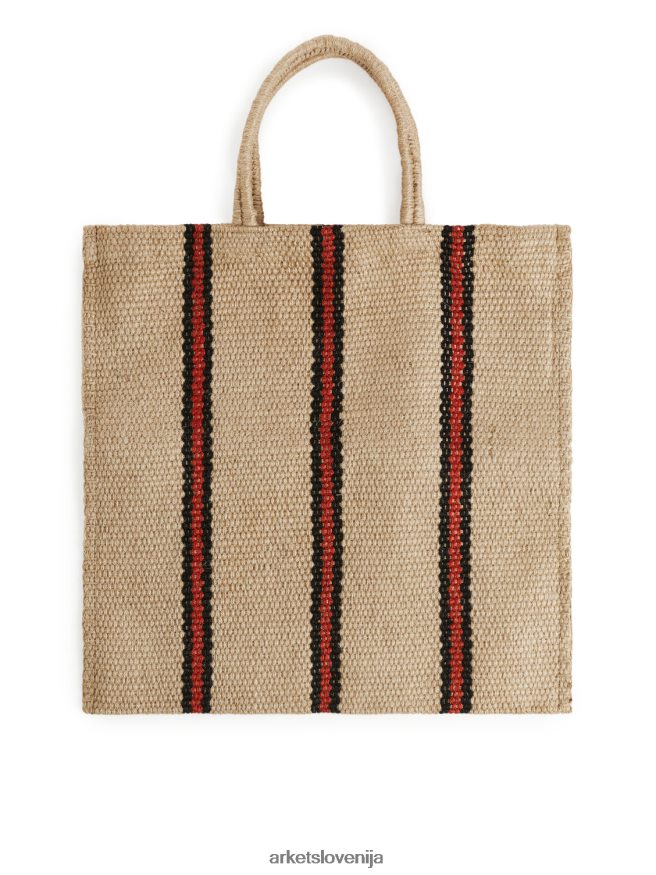 pripomočki za dom sl ARKET uniseks črtasta torbica turtle bags bež/rdeča 6X02XV1356