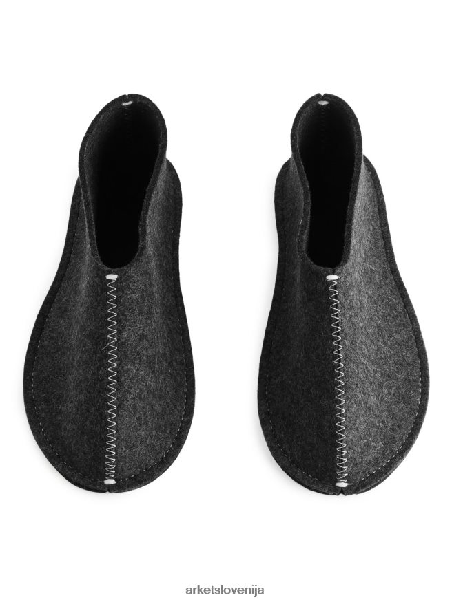 pripomočki za dom sl ARKET uniseks volneni copati pia wallen temno siv melanž 6X02XV721
