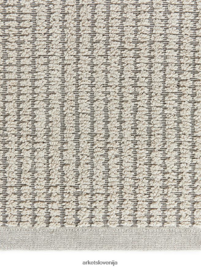 pripomočki za dom sl ARKET uniseks bombažna kopalniška preproga bež/siva 6X02XV1345