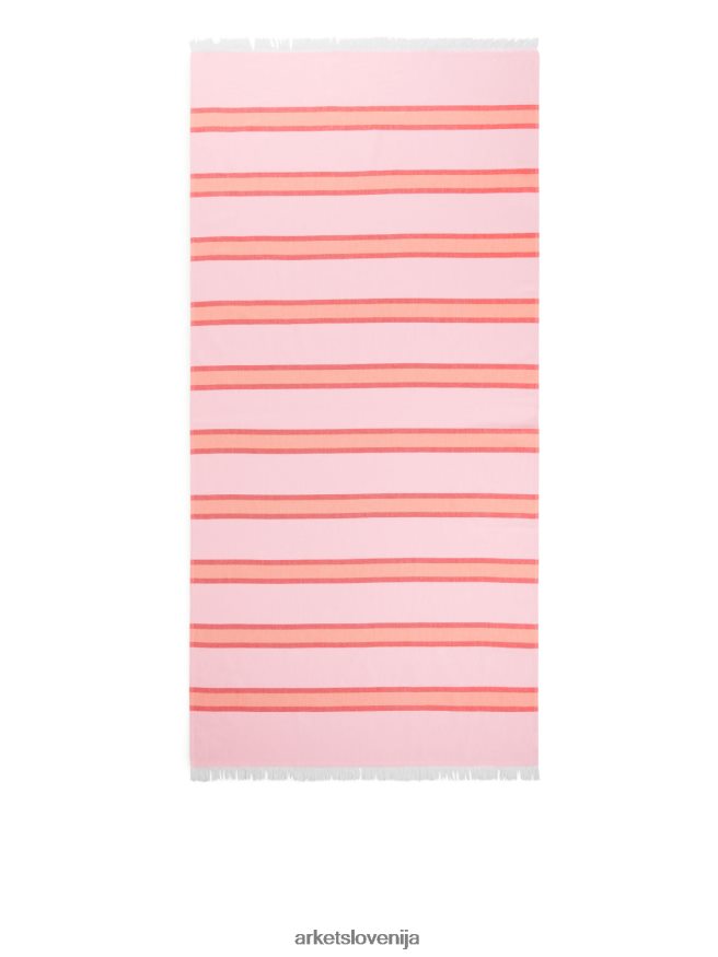 pripomočki za dom sl ARKET uniseks bombažna odeja za plažo roza/rumena 6X02XV633