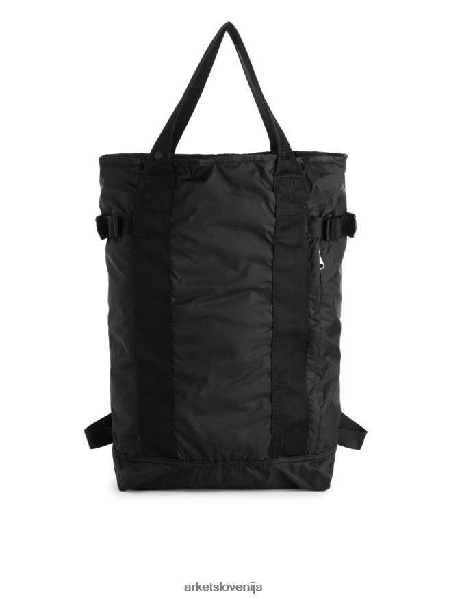 vrečke sl ARKET uniseks dvosmerni nahrbtnik, ki ga je mogoče pakirati Črna 6X02XV1289