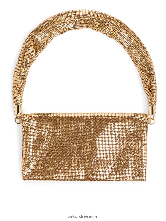 vrečke sl ARKET uniseks kovinska torba za čez ramo zlato 6X02XV770
