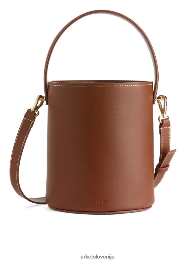 vrečke sl ARKET uniseks majhna usnjena torbica rjav 6X02XV768