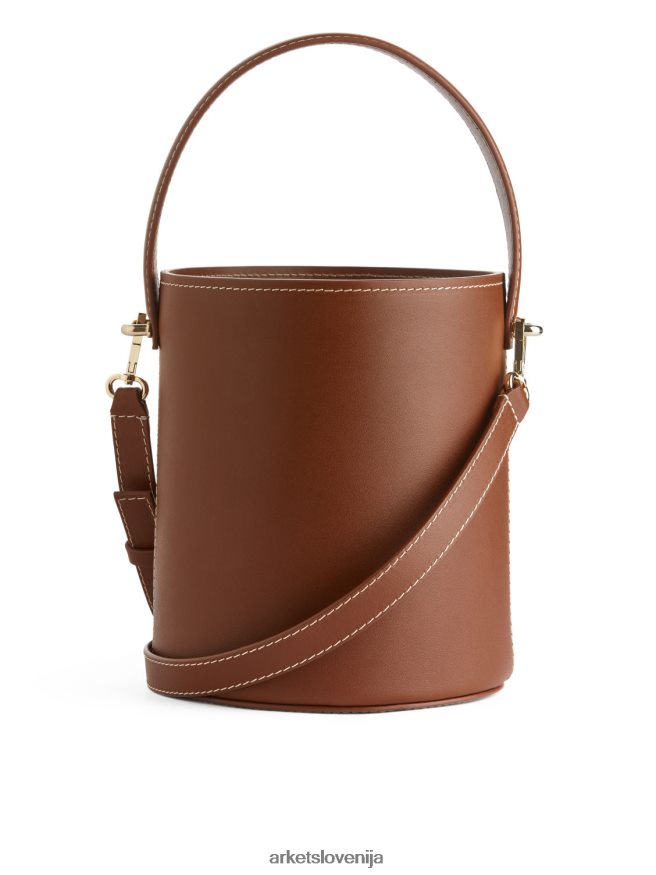 vrečke sl ARKET uniseks majhna usnjena torbica rjav 6X02XV768
