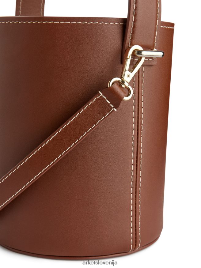 vrečke sl ARKET uniseks majhna usnjena torbica rjav 6X02XV768