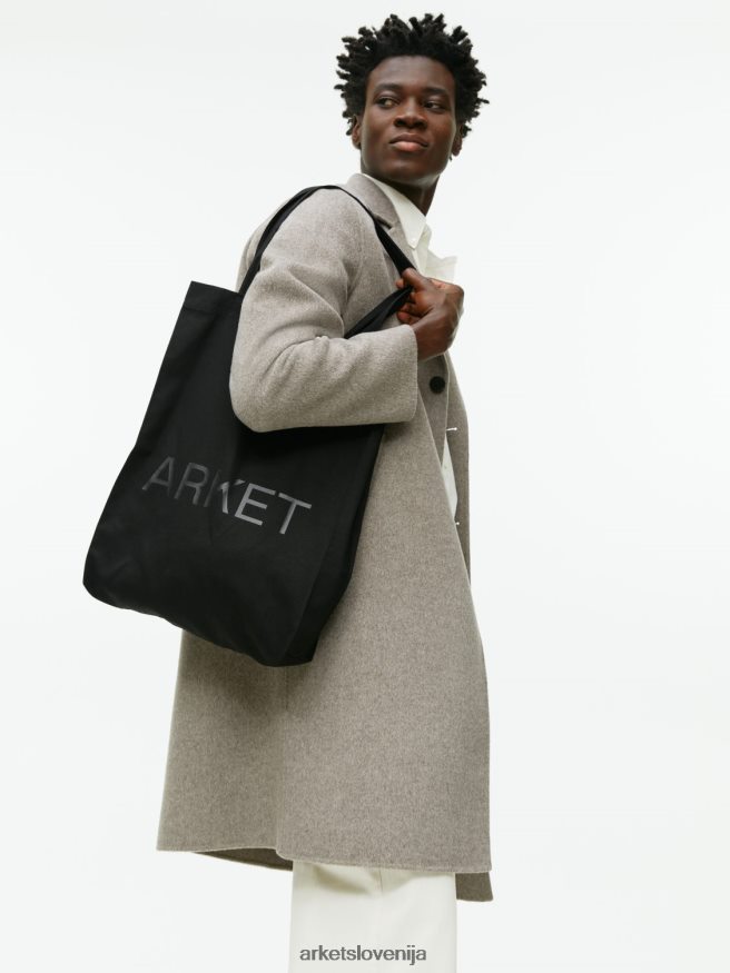vrečke sl ARKET uniseks platnena velika torba Črna 6X02XV747