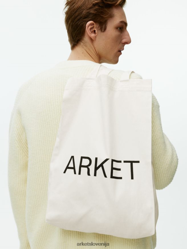 vrečke sl ARKET uniseks platnena velika torba umazano bela 6X02XV755