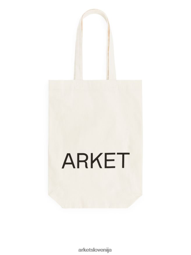 vrečke sl ARKET uniseks platnena velika torba umazano bela 6X02XV755