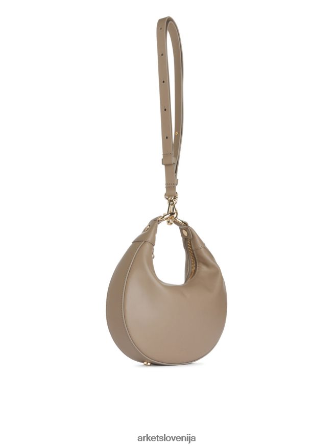 vrečke sl ARKET uniseks polmesečna usnjena torba bež 6X02XV758