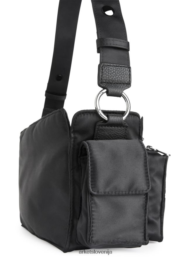 vrečke sl ARKET uniseks torba za čez ramo Črna 6X02XV767