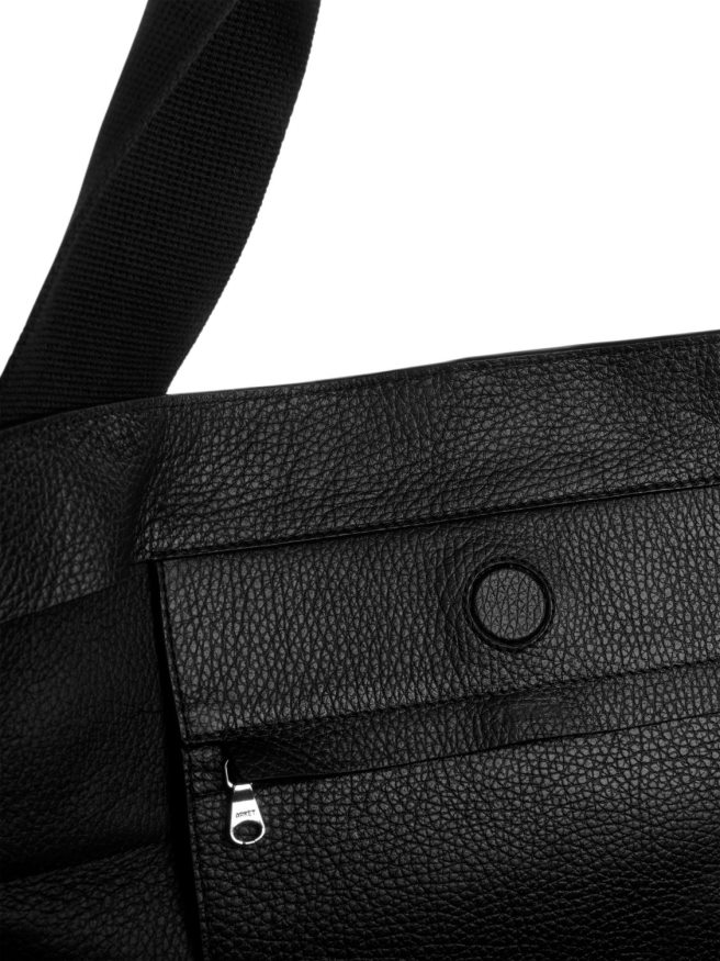 vrečke sl ARKET uniseks usnjena torba Črna 6X02XV753