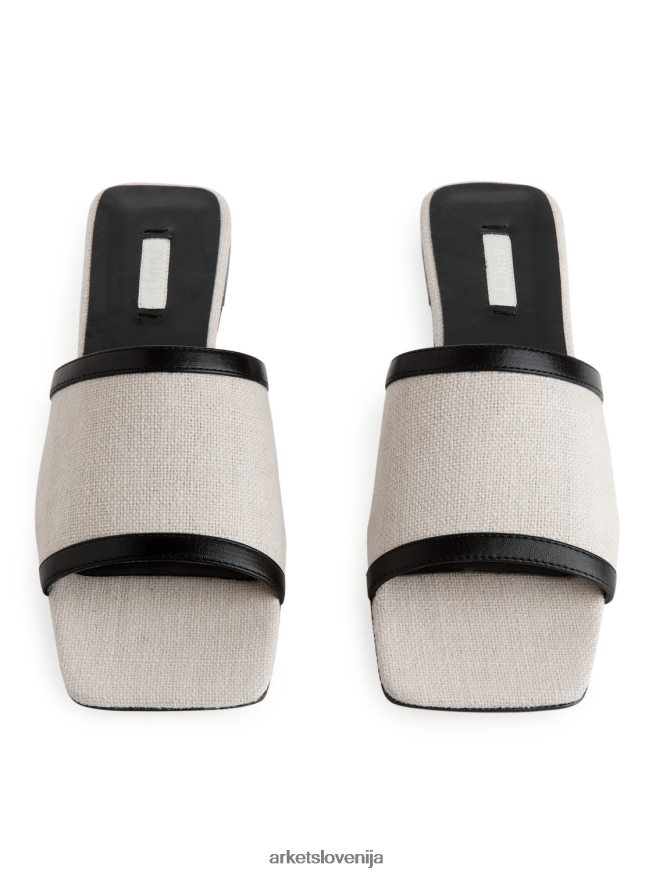 obutev sl ARKET ženske tobogani za perilo svetlo bež/bela 6X02XV712