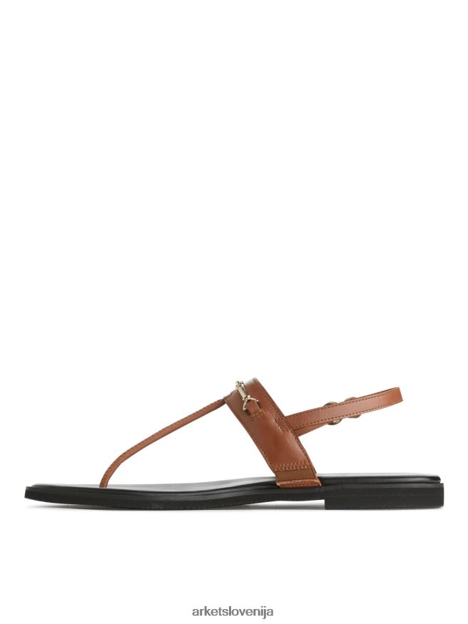 obutev sl ARKET ženske usnjene tangice rjav 6X02XV706