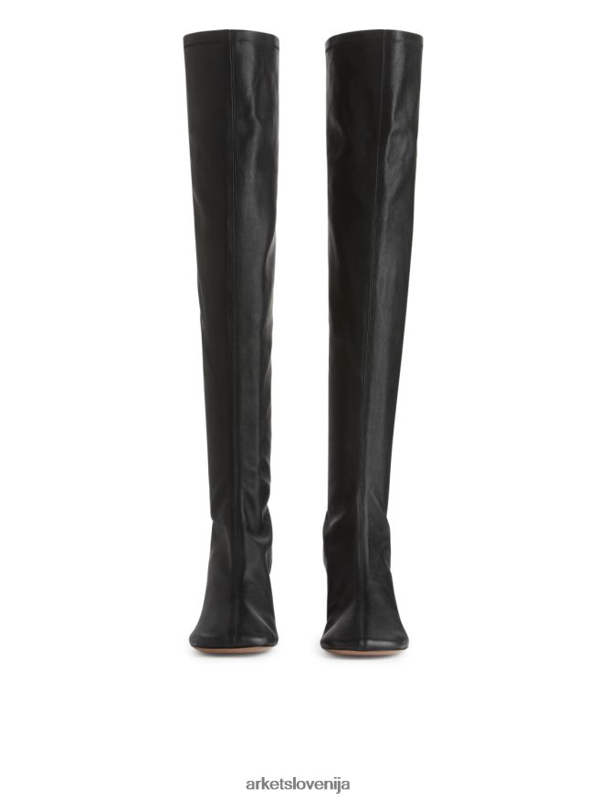 obutev sl ARKET ženske čevlji iz raztegljivega usnja Črna 6X02XV701