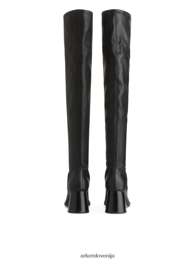 obutev sl ARKET ženske čevlji iz raztegljivega usnja Črna 6X02XV701