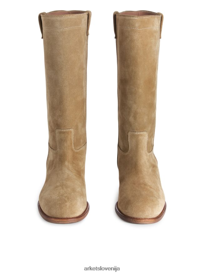 obutev sl ARKET ženske semiš škornji bež 6X02XV725