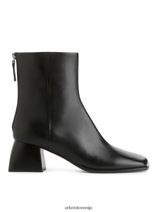 obutev sl ARKET ženske usnjeni gležnjarji Črna 6X02XV700