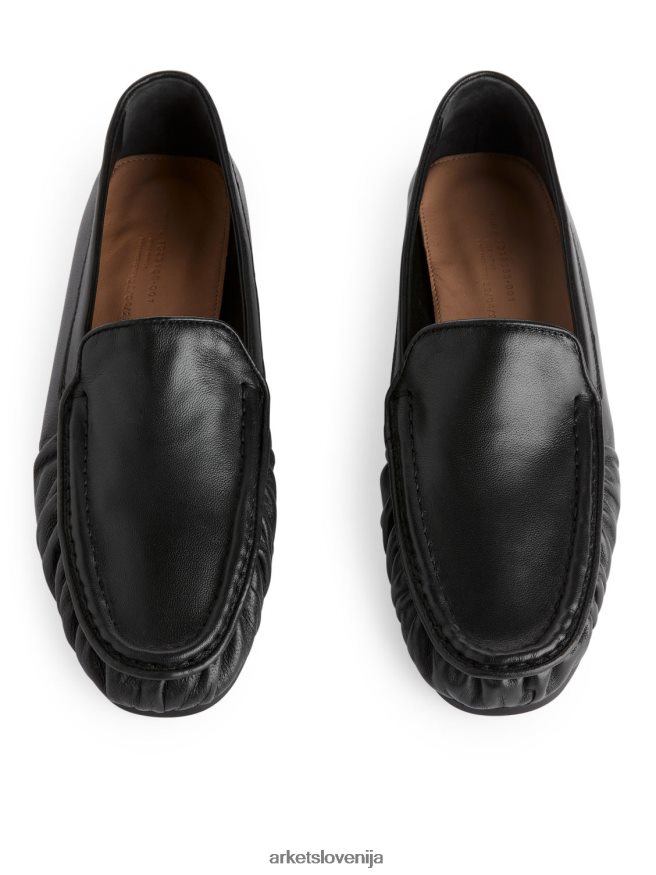 obutev sl ARKET ženske usnjene natikače Črna 6X02XV683