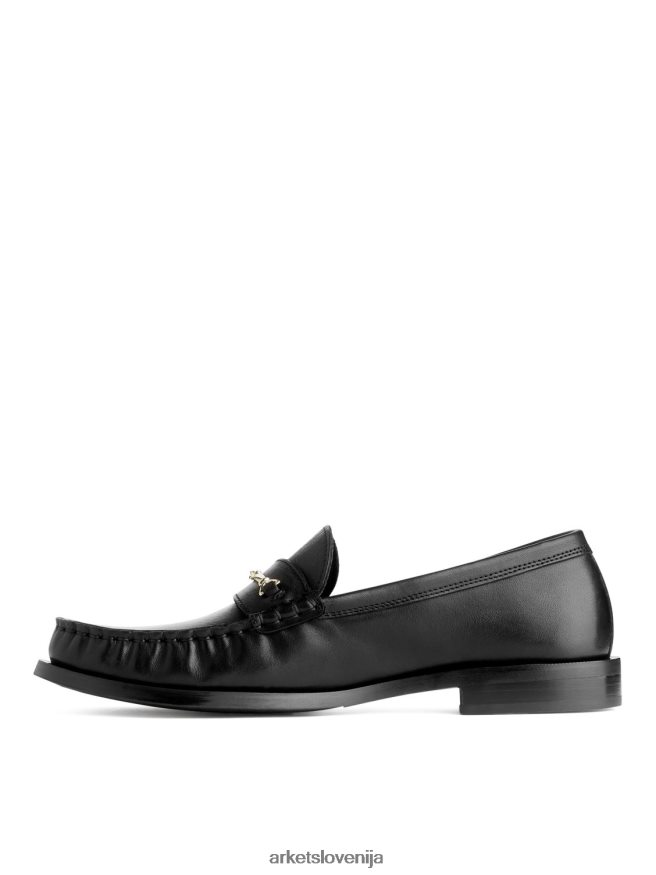 obutev sl ARKET ženske usnjene natikače Črna 6X02XV686