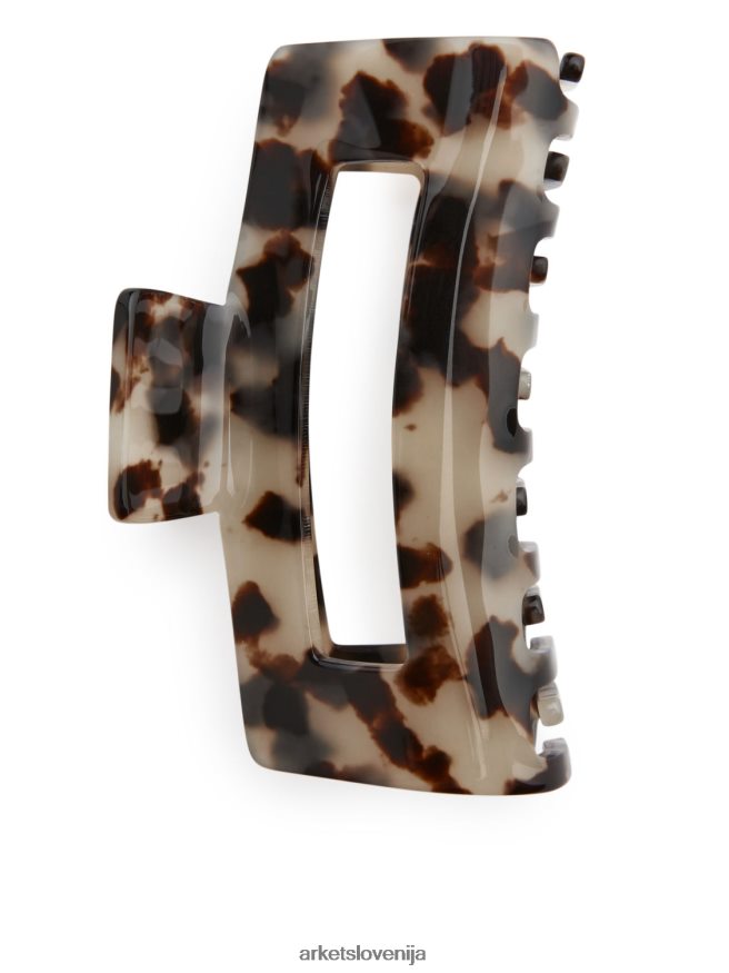 dodatki sl ARKET ženske velik lasni krempelj bež/rjava 6X02XV847