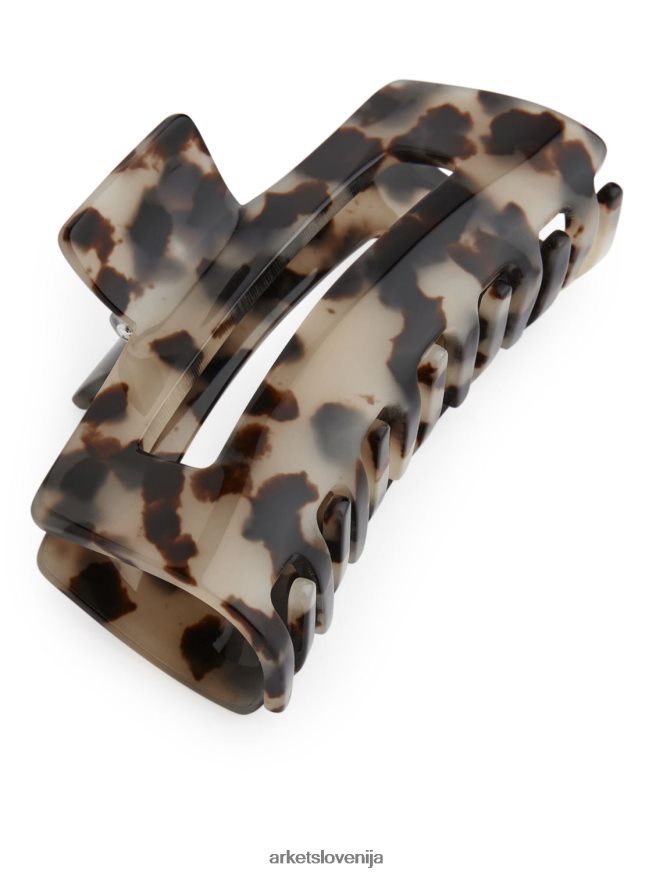 dodatki sl ARKET ženske velik lasni krempelj bež/rjava 6X02XV847