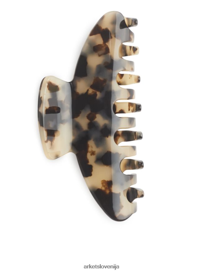 dodatki sl ARKET ženske velik lasni krempelj bež/rjava 6X02XV869