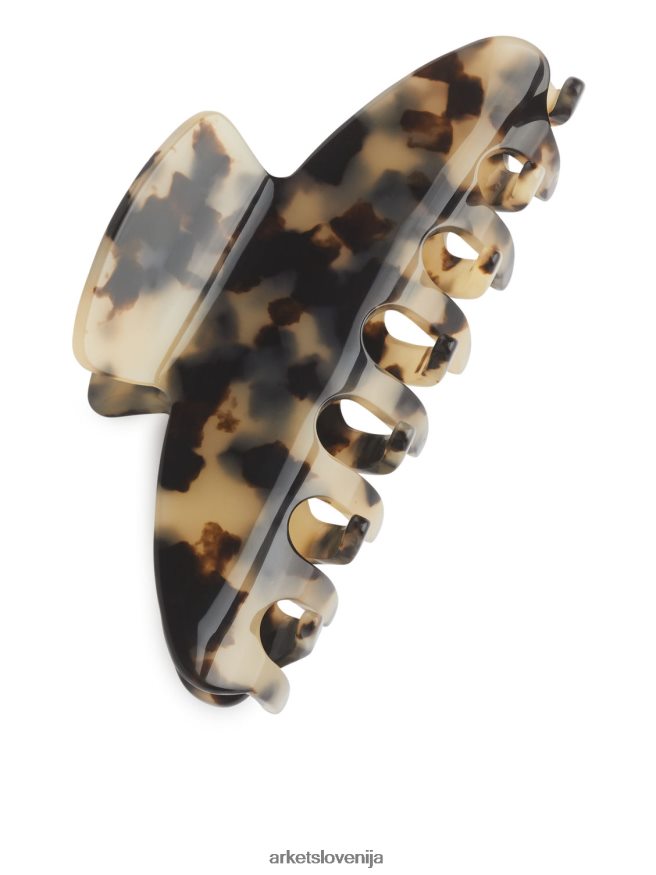 dodatki sl ARKET ženske velik lasni krempelj bež/rjava 6X02XV869