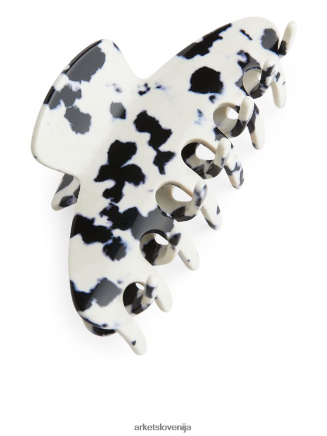 dodatki sl ARKET ženske velik lasni krempelj umazano bela/črna 6X02XV863