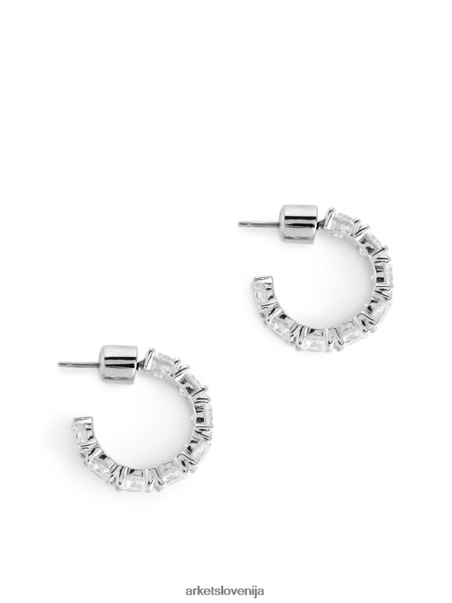 dodatki sl ARKET ženske obročki iz kamenčkov 20 mm srebro 6X02XV799