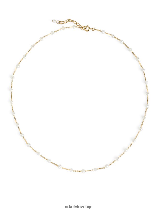 dodatki sl ARKET ženske ogrlica iz sladkovodnih biserov bela 6X02XV779