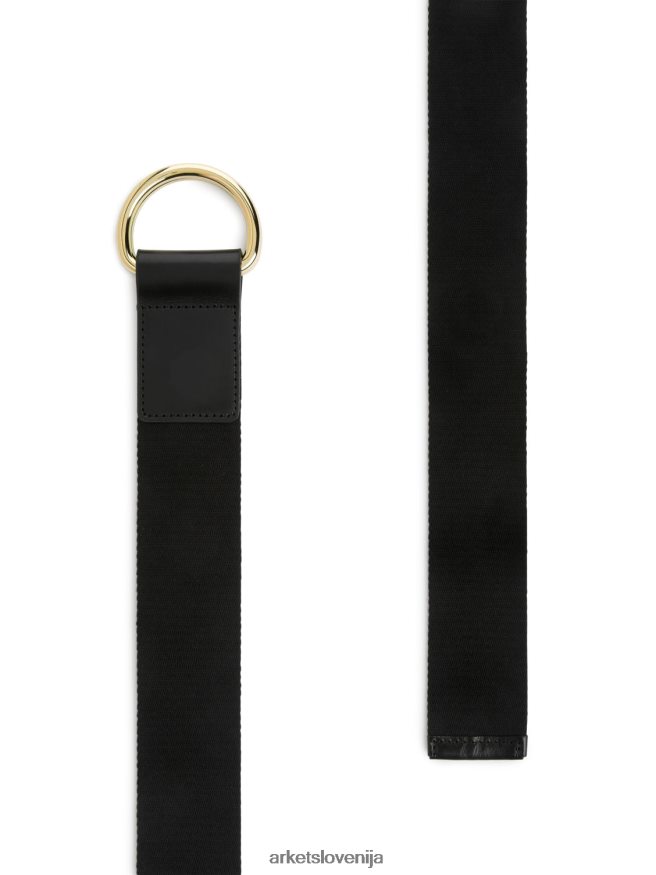 dodatki sl ARKET ženske pas z dvojnim obročem črna/zlata 6X02XV831