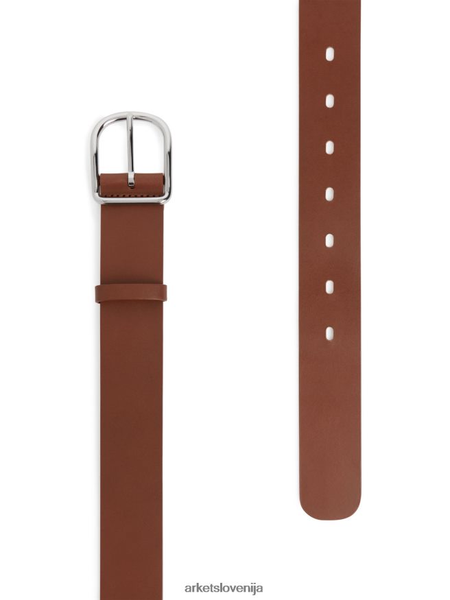 dodatki sl ARKET ženske usnjeni pas rjav 6X02XV828