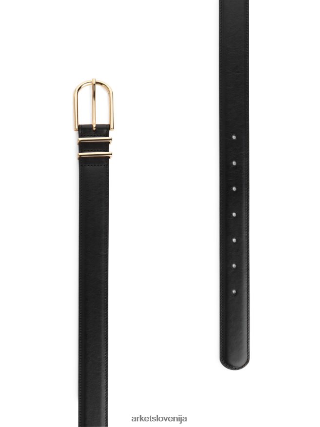 dodatki sl ARKET ženske usnjeni pas Črna 6X02XV839