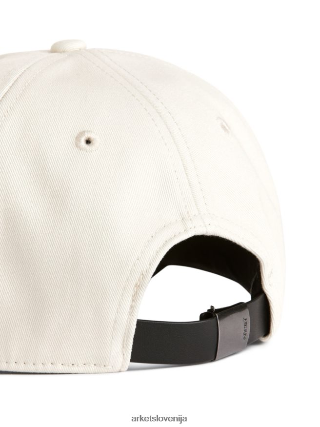 dodatki sl ARKET ženske bombažna kapica iz keperja umazano bela/črna 6X02XV822