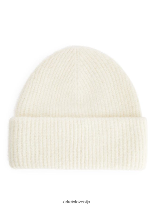 dodatki sl ARKET ženske dvojna kapica iz alpake merino umazano bela 6X02XV902
