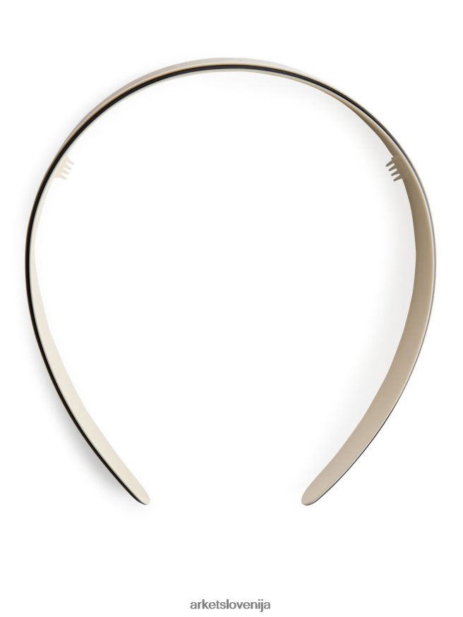 dodatki sl ARKET ženske naglavni trak kontrastne barve umazano bela/črna 6X02XV868