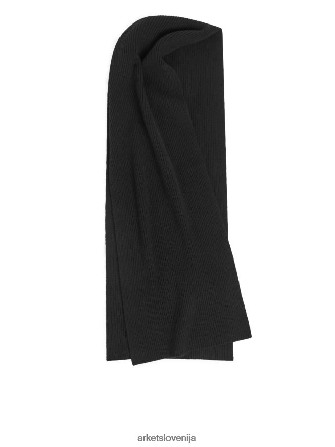 dodatki sl ARKET ženske šal iz mešanice kašmirja Črna 6X02XV842