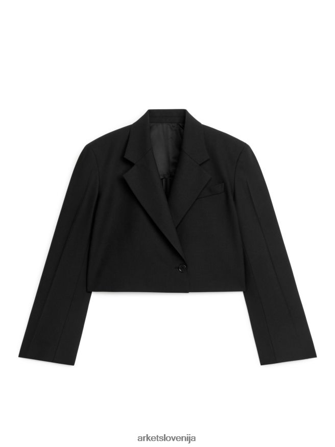 oblačila sl ARKET ženske odrezan blazer Črna 6X02XV496