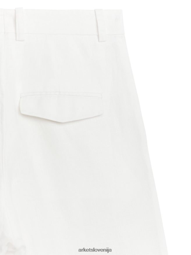 oblačila sl ARKET ženske lanene hlače bela 6X02XV189