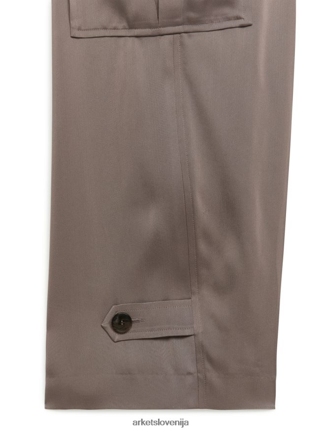 oblačila sl ARKET ženske satenaste kargo hlače Krt 6X02XV200