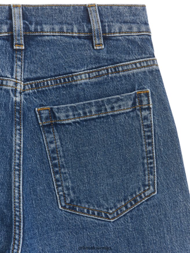 oblačila sl ARKET ženske raztegljive kavbojke lupine z visokim sekljajem modra 6X02XV156