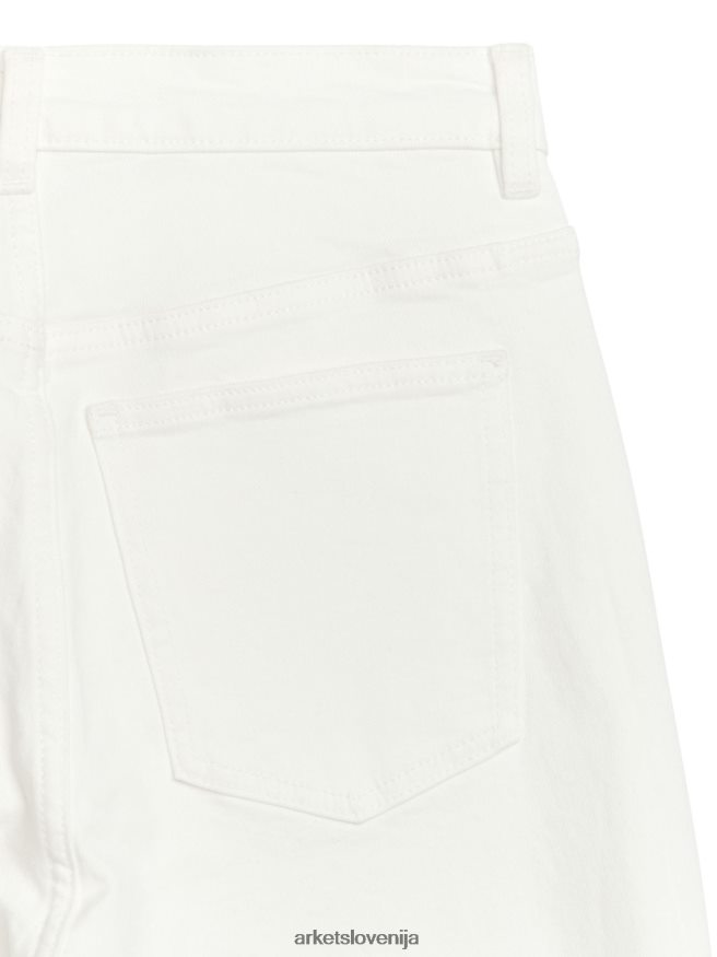 oblačila sl ARKET ženske raztegljive kavbojke v obliki praproti bela 6X02XV149